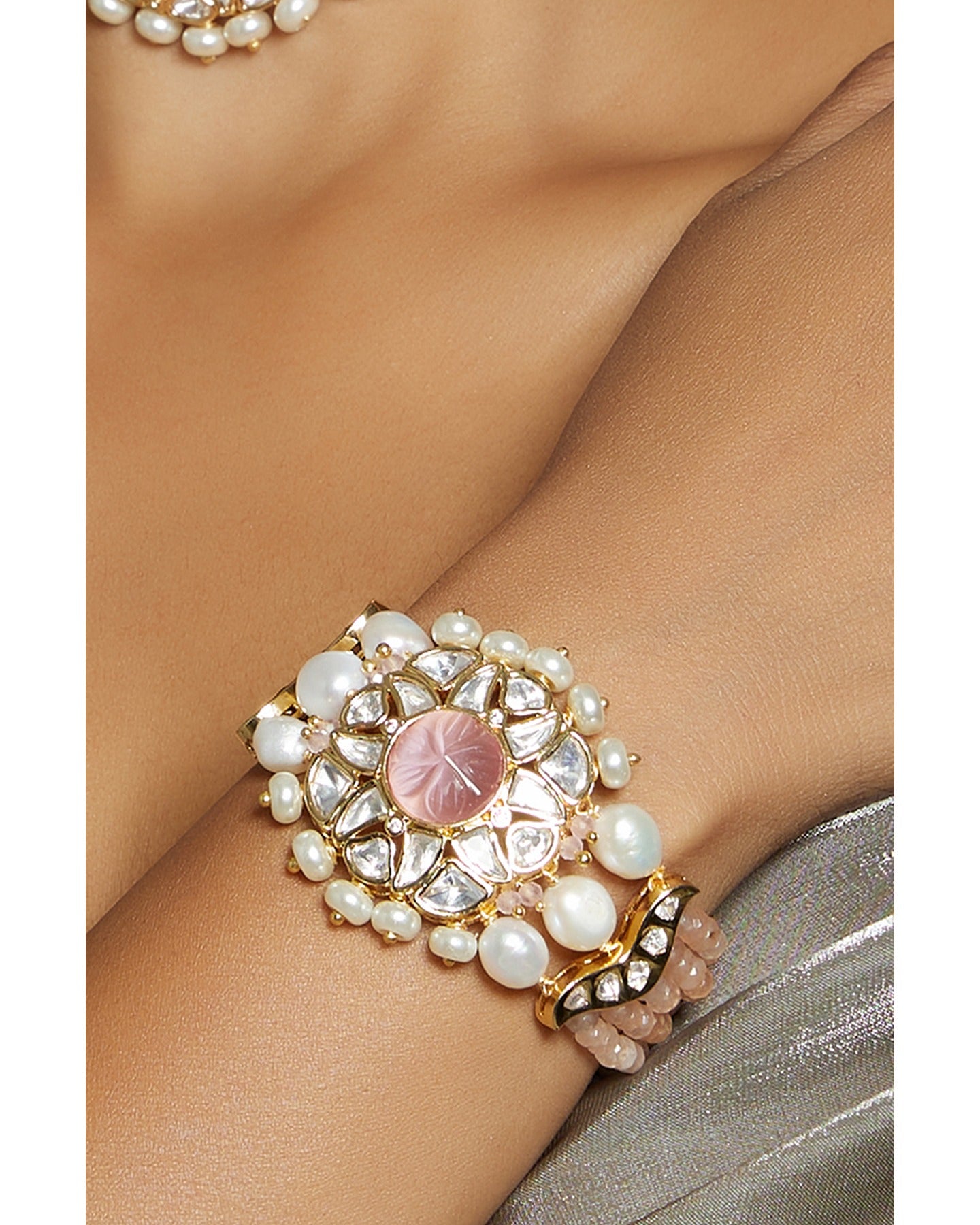 Alluring Pink & White Gold Bracelet