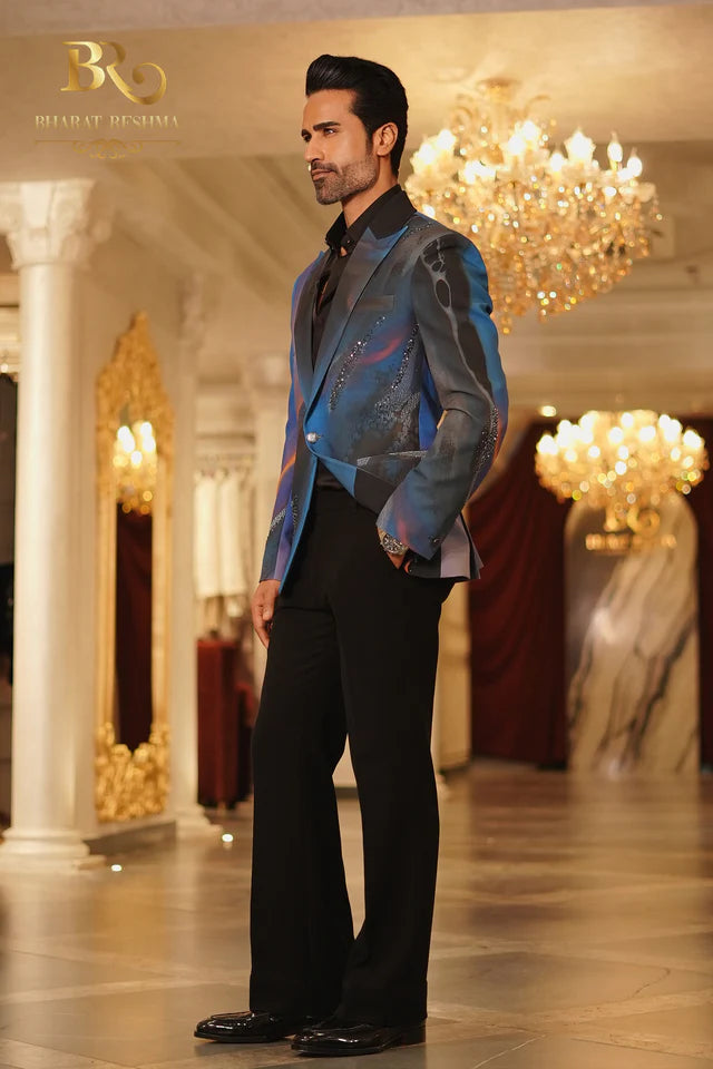 Multi Color Abstract Printed Blazer