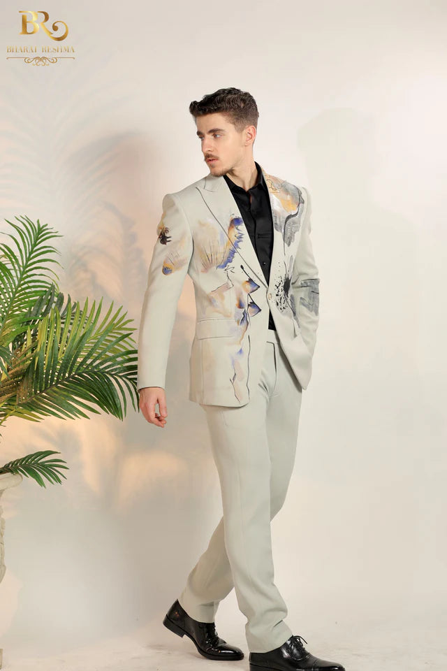Off-White Imported Magna Handpainted Blazer Set
