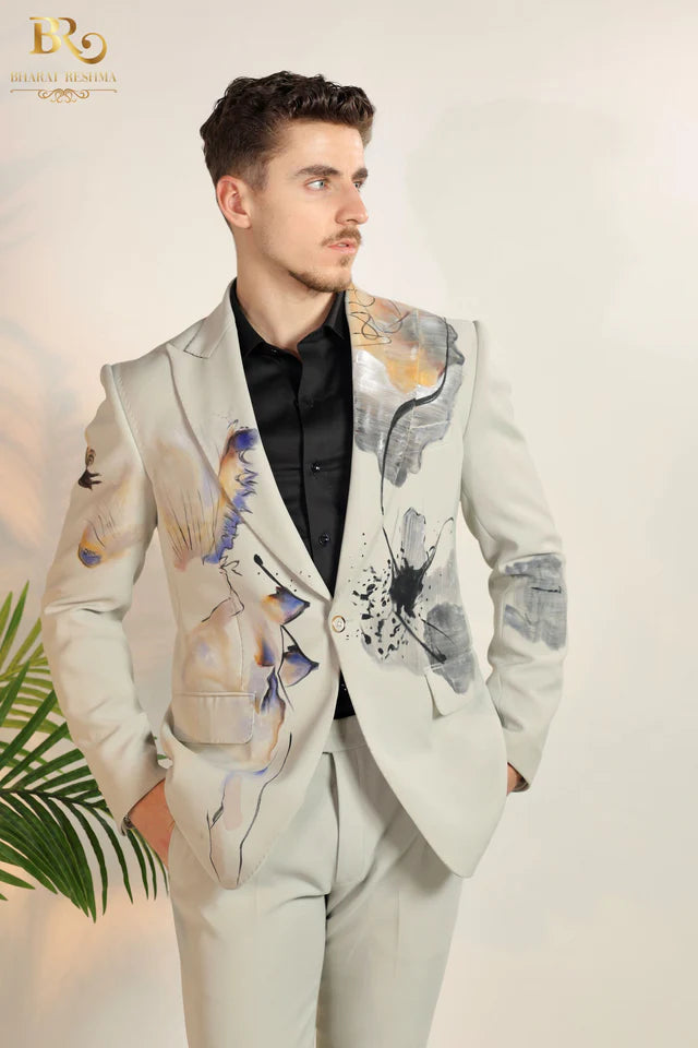 Off-White Imported Magna Handpainted Blazer Set