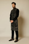 CHECKMATE Dual rope sherwani 	Dual tone crystal rope embroidered velvet sherwani 