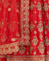 Red Raw Silk Lehenga Set Perfect for Weddings and Festive Occasions