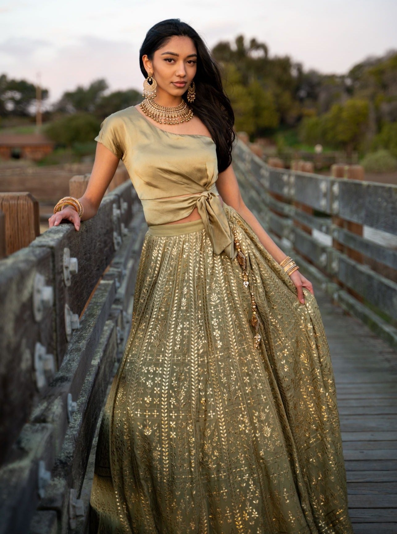 Viridescent Lehenga