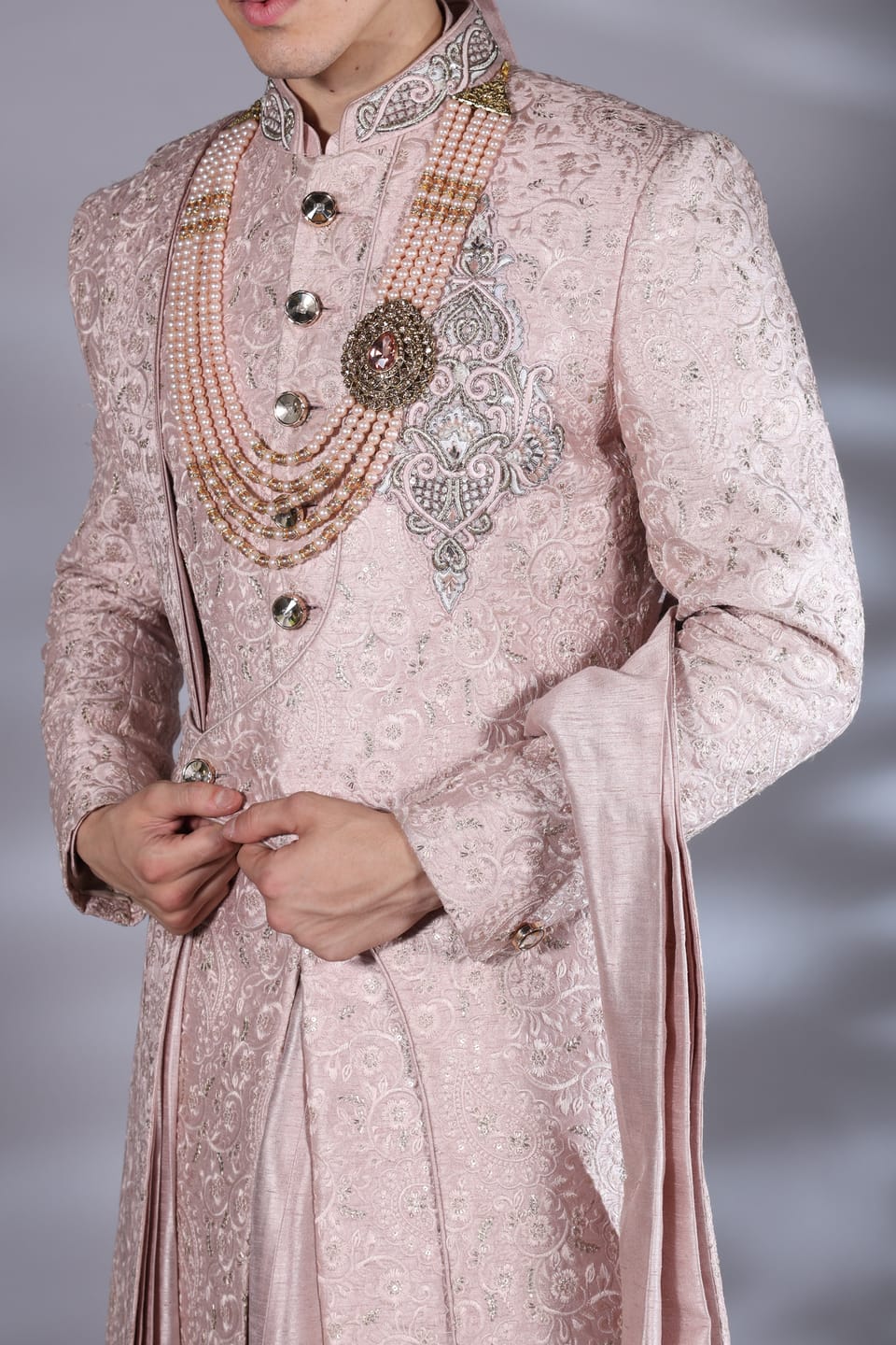 Brocade Silk Anarkali Kurta Set