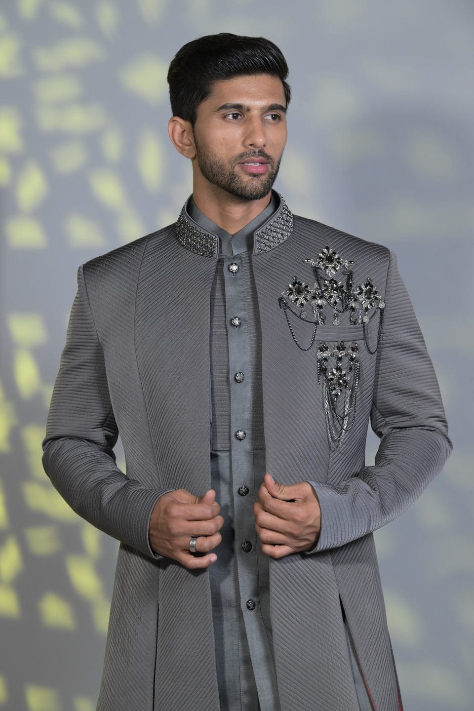 Front Open Embellished Detailed Indo-Western
