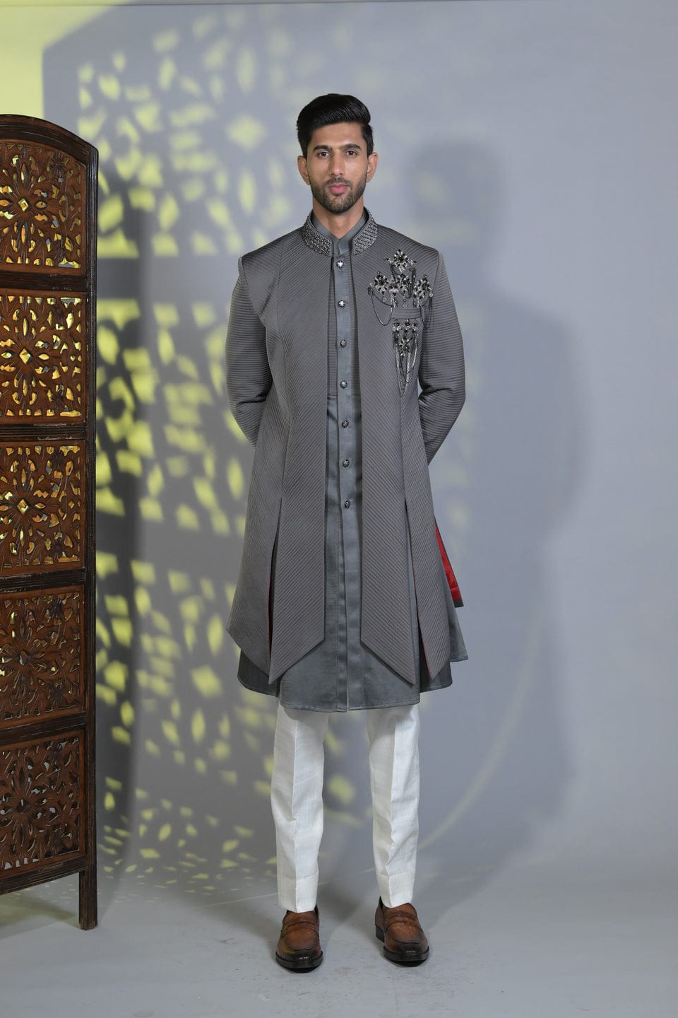Front Open Embellished Detailed Indo-Western