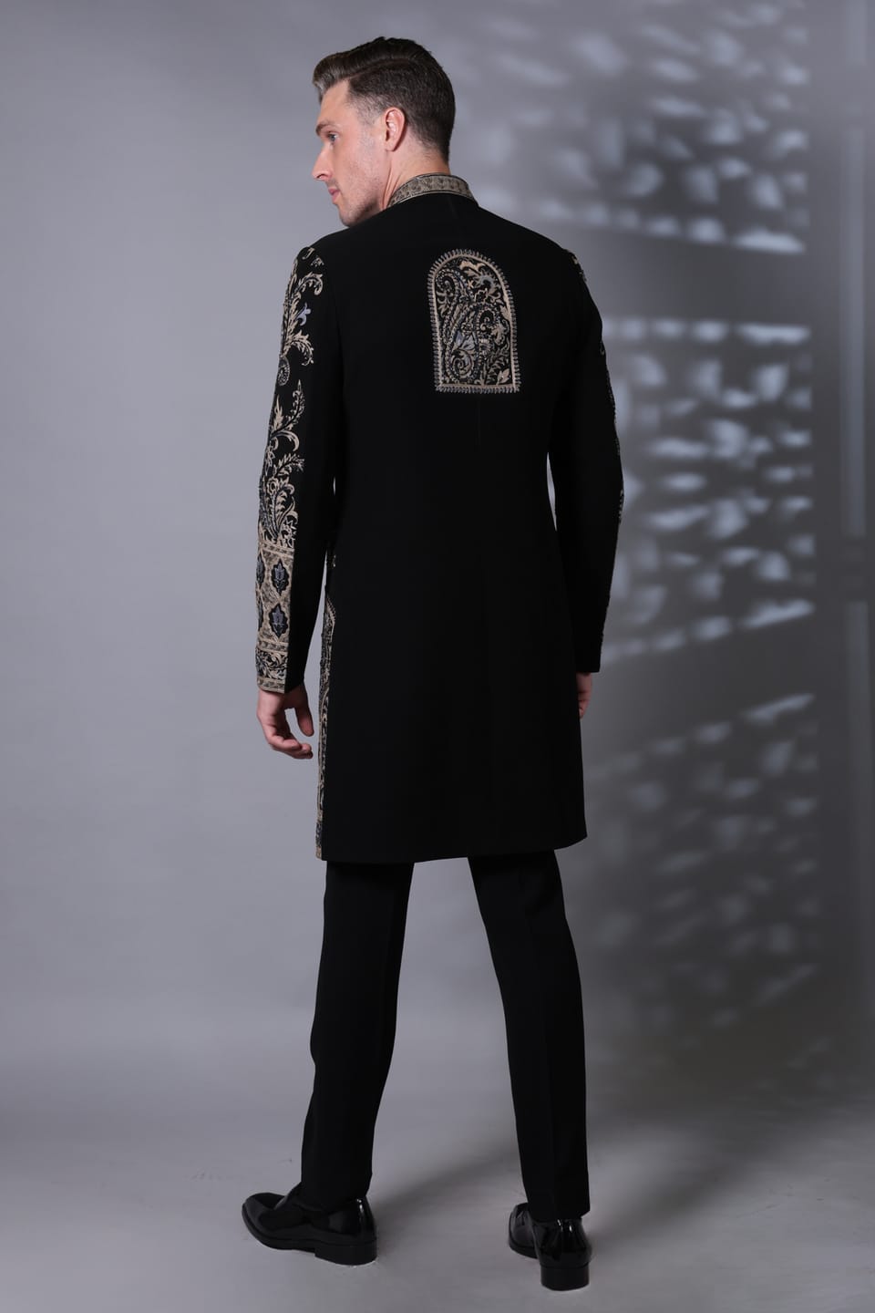 Black Suiting Indo-Western Set