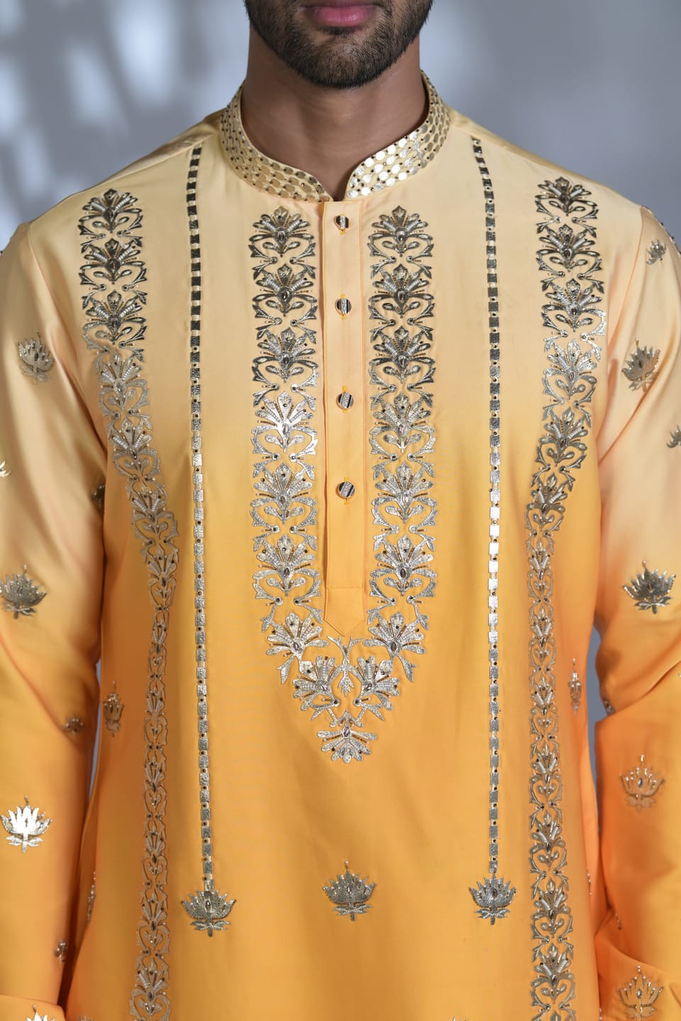 Leather Applique Kurta Set