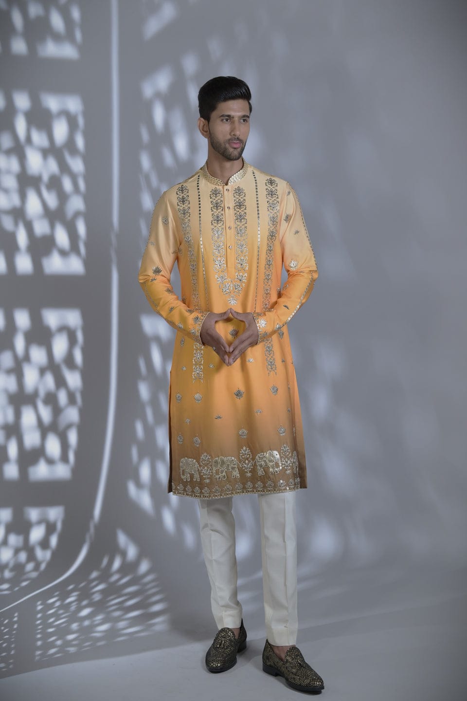 Leather Applique Kurta Set