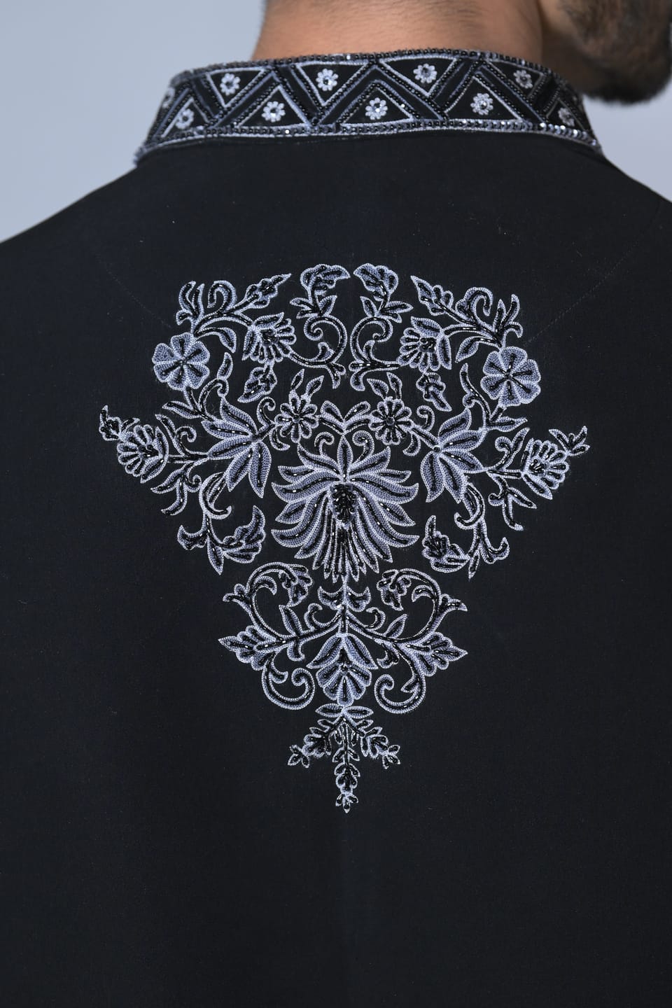 Black Embroided Kurta Set