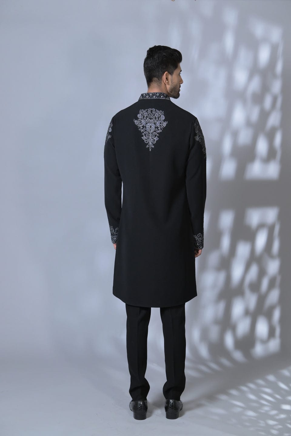 Black Embroided Kurta Set