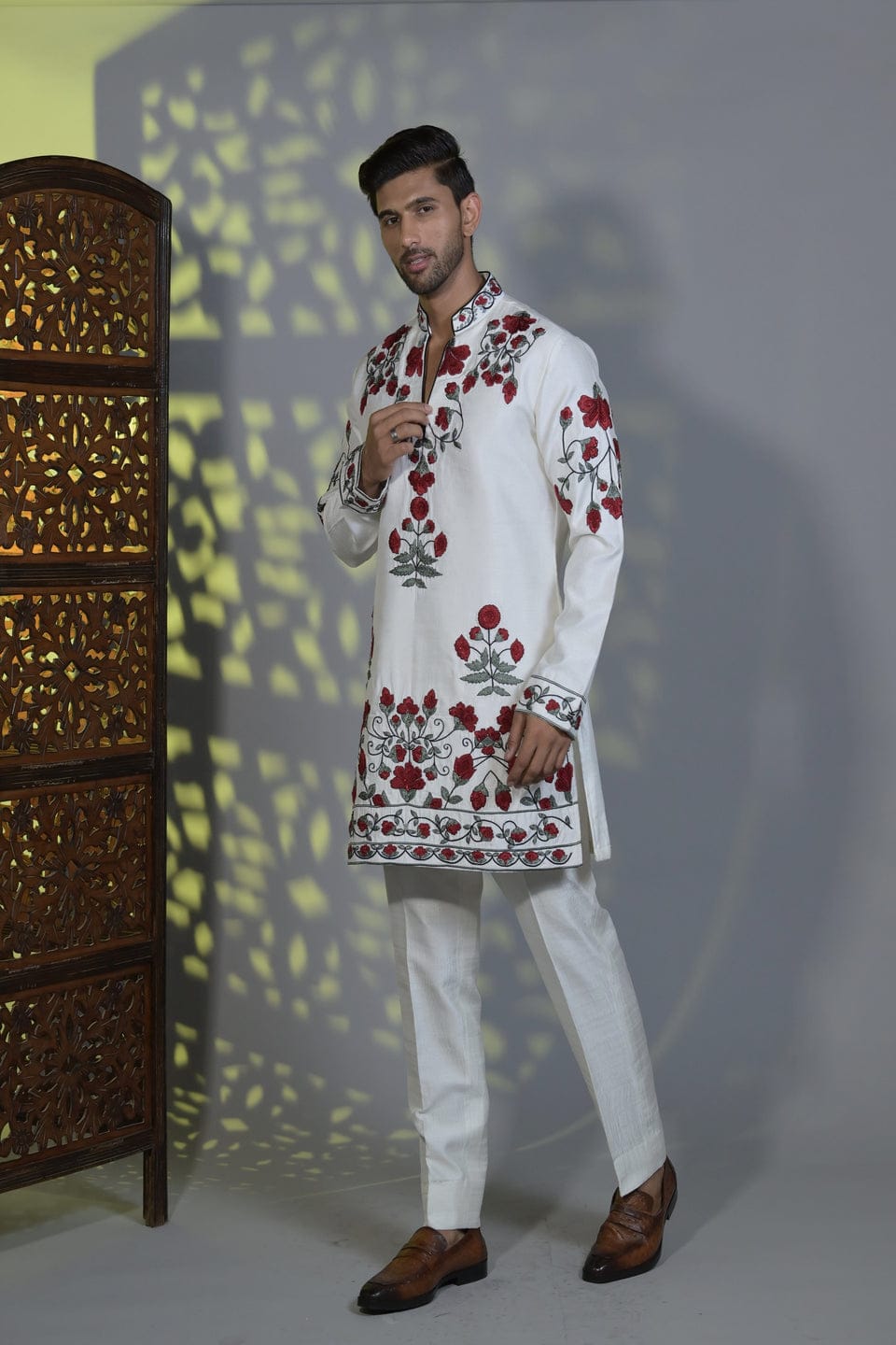 Rose Themed Designer Kurta Set