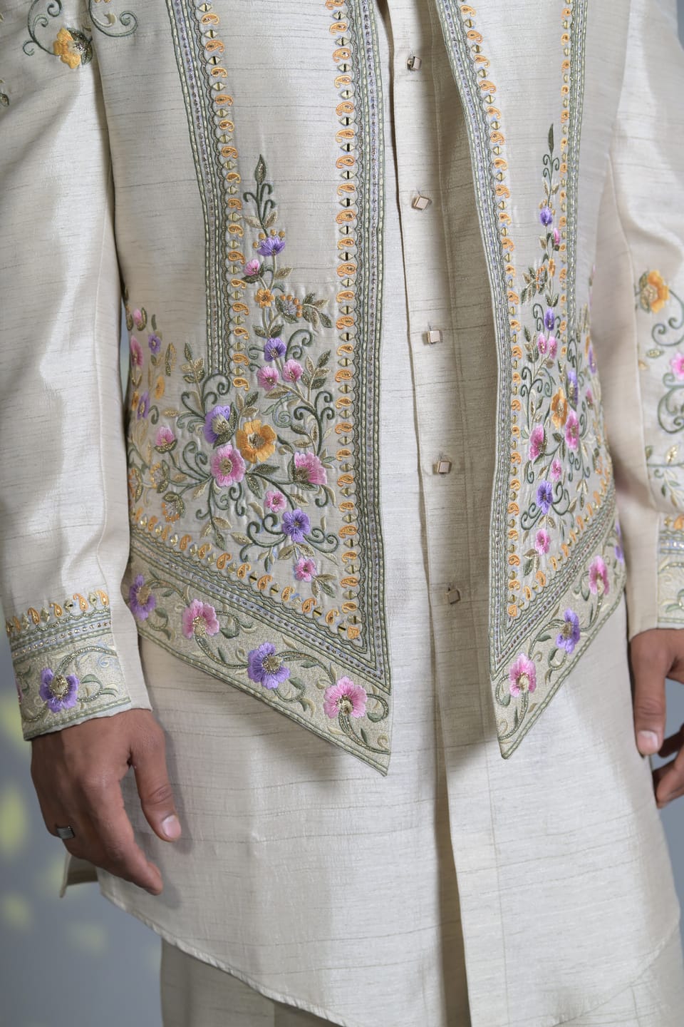 Mirror Work Embroided Kurta Set