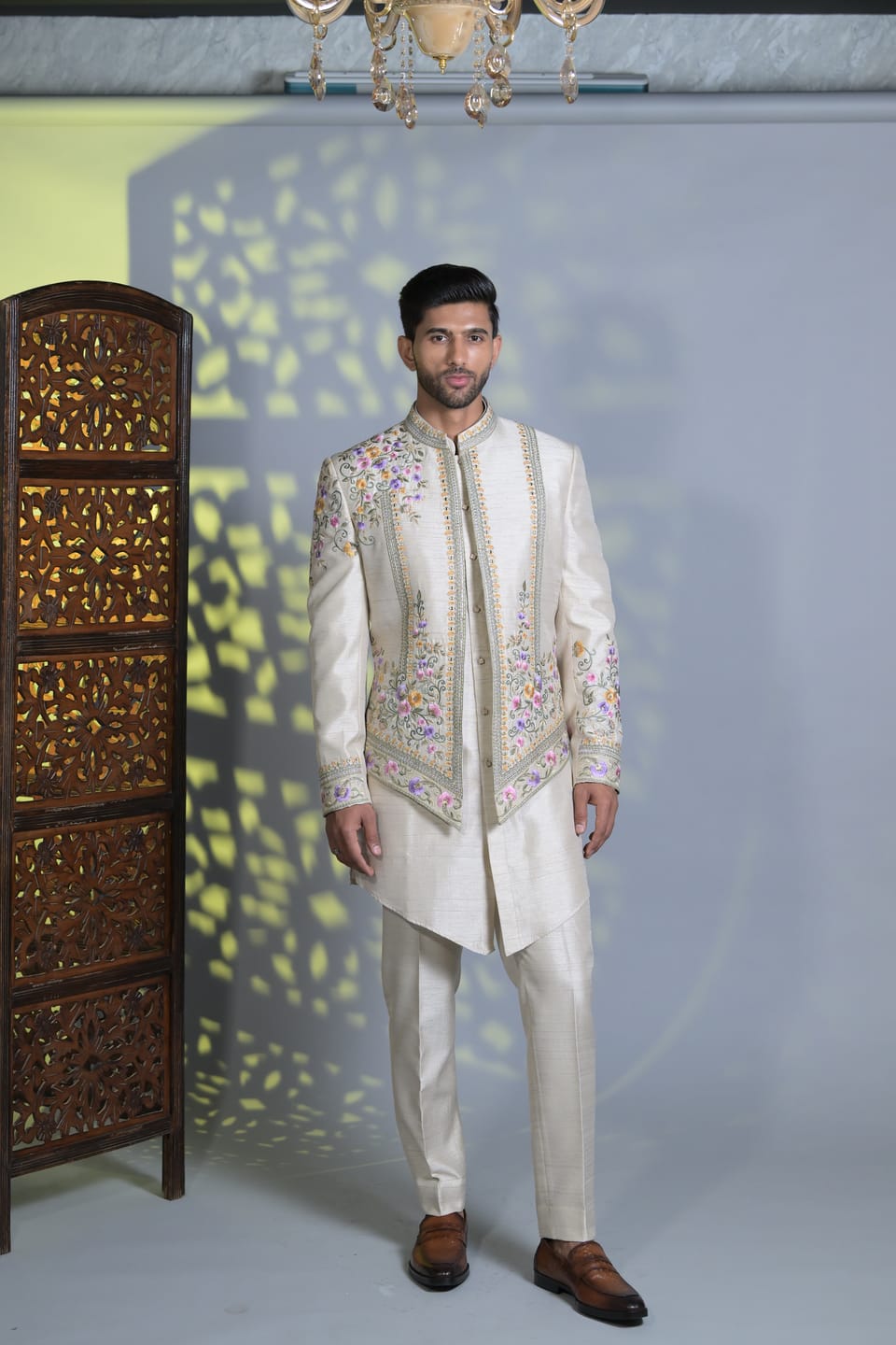 Mirror Work Embroided Kurta Set