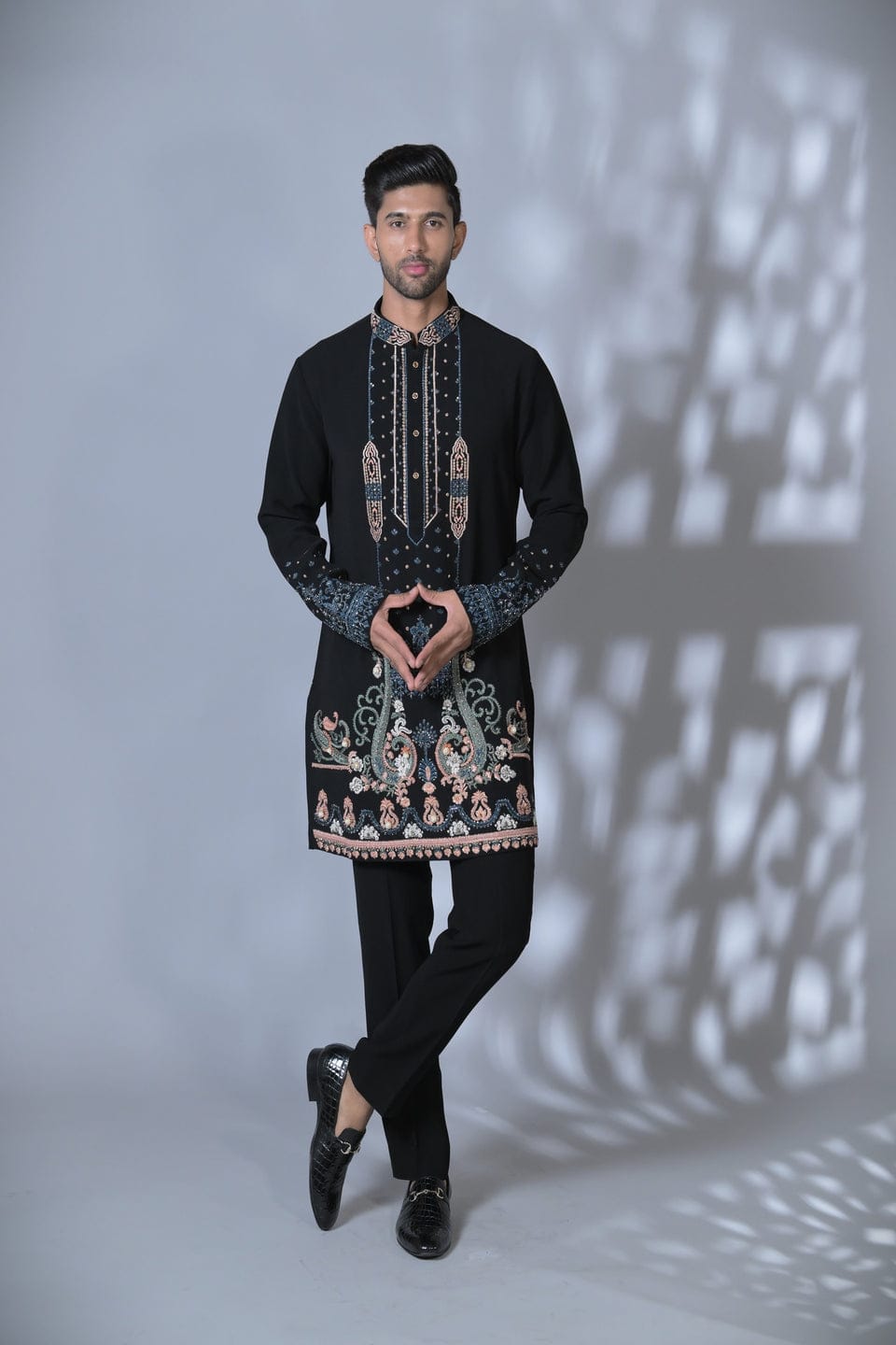 Front-Back Embroided Kurta Set