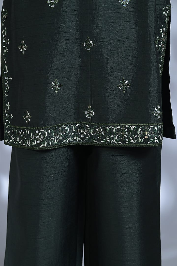 Embroidered Mirror Work Kurta Set