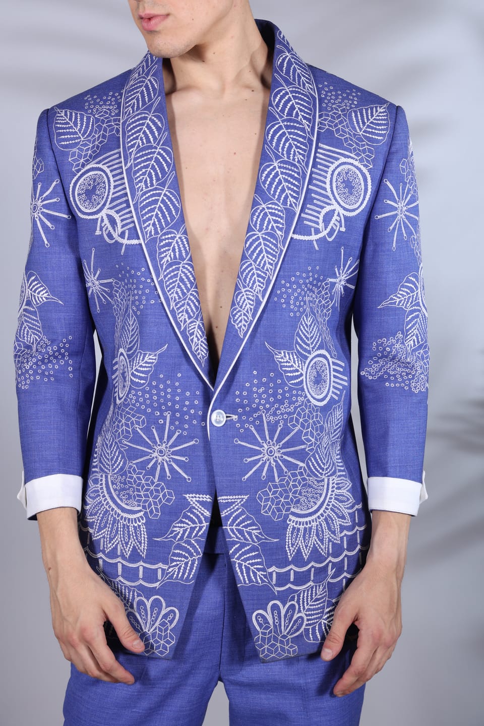 Cornflower Blue Fashion Suit