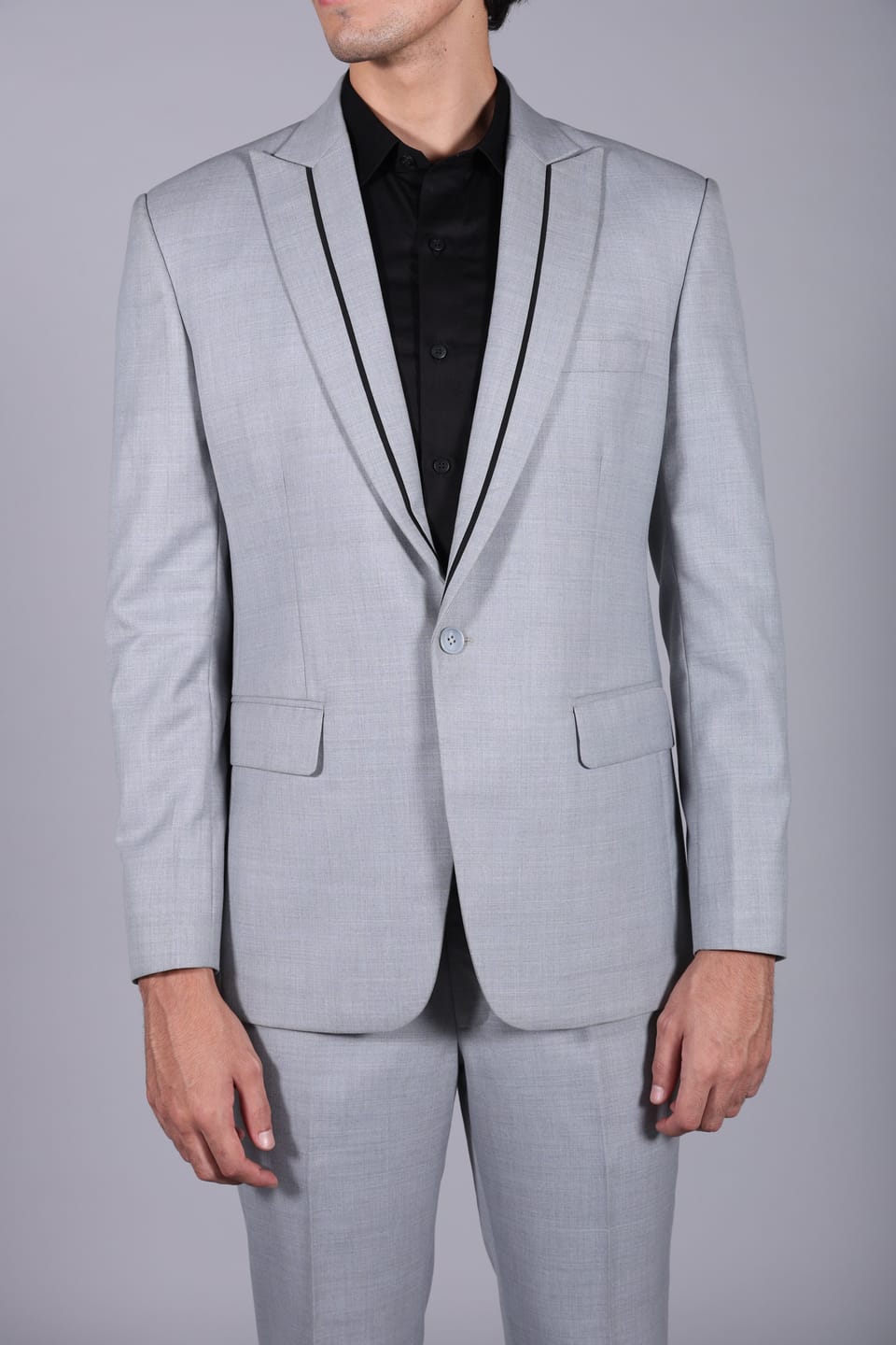 Detailed Lapel Dress Suit