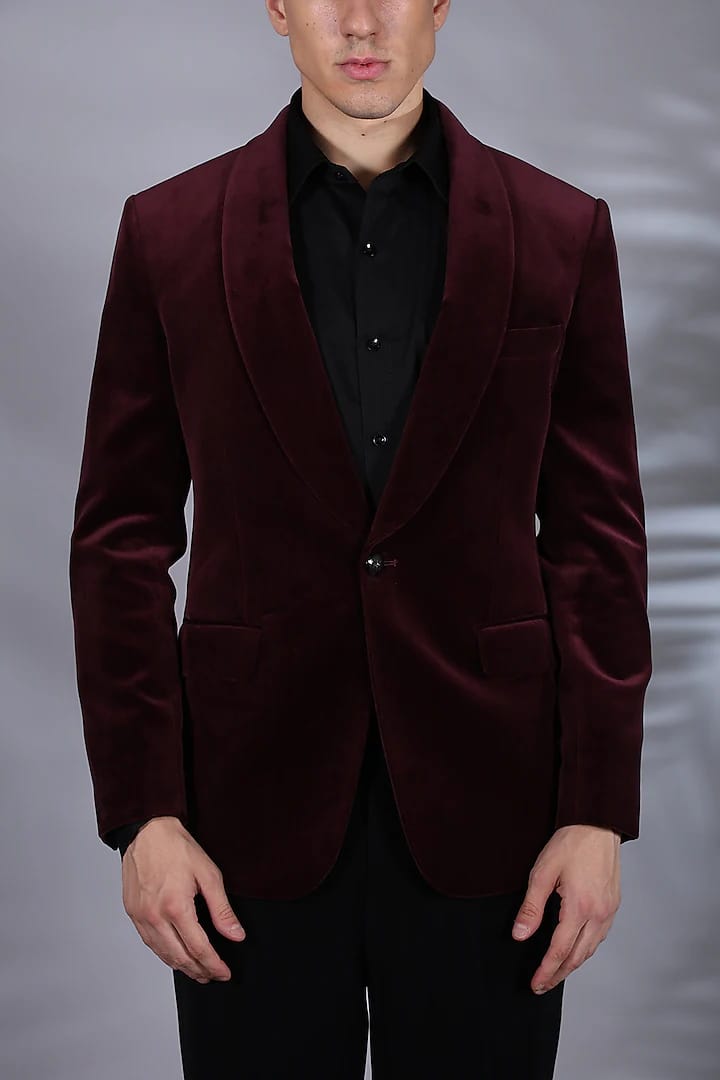 Fluid Velvet Tuxedo Set