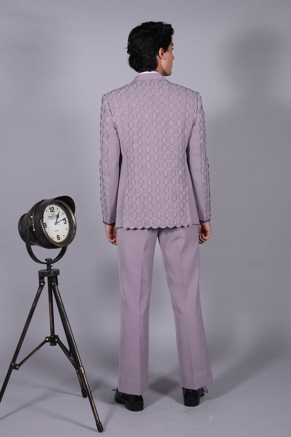 Wisteria Purple Floral Detailing Suit