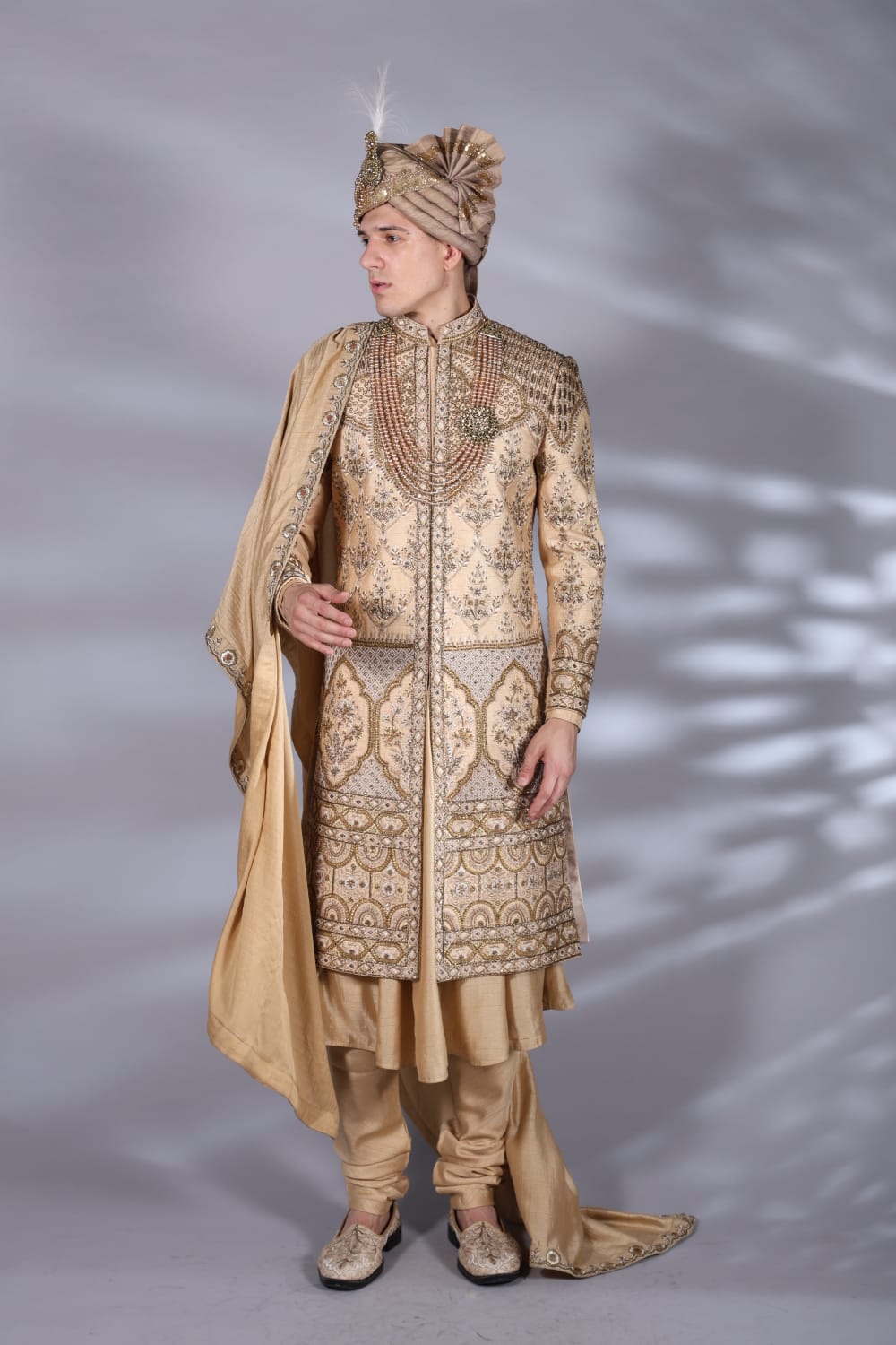 Champagne Brown Sherwani Set