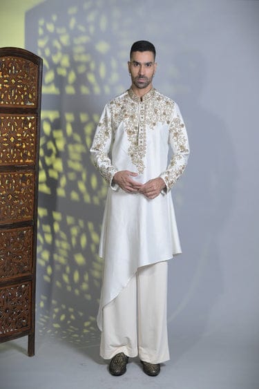 Diagonal Drape Kurta Set