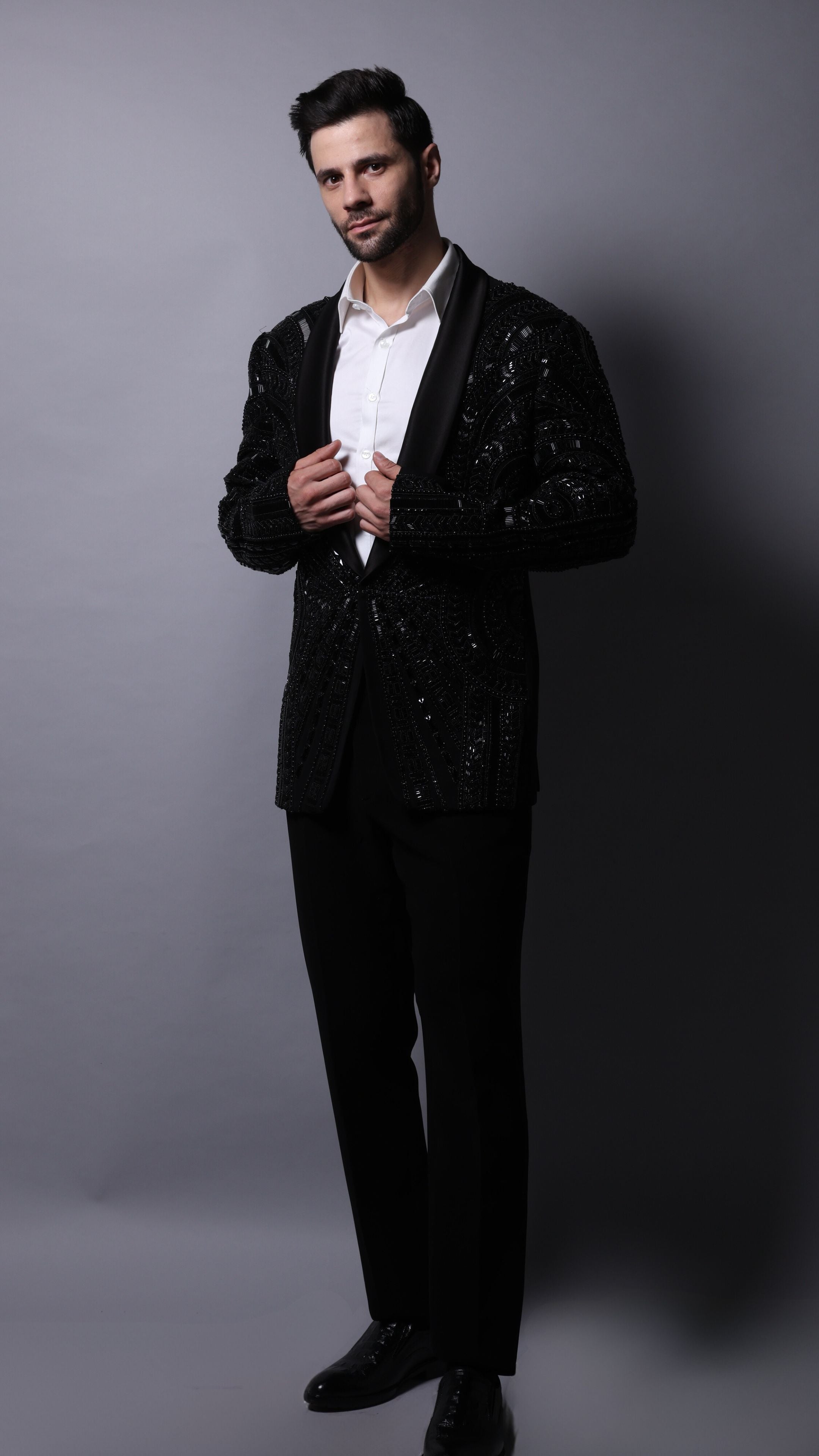 Sequin Pattern Tuxedo Suit