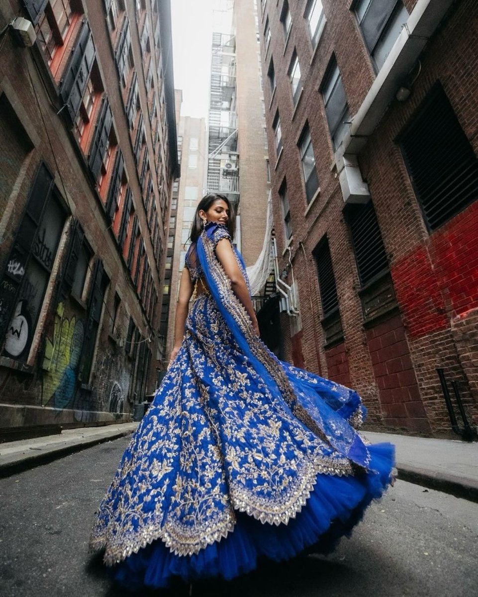 blue indian bridal dress Blue on an Indian bride , @nandinigulati_ You looked fabbb!!, Outfit: @falgunishanepeacockindia, Jewelry: @gogisekhonjewellery , Makeup: @poojakhuranabeauty , #indianbride #bridetobe #indianwear