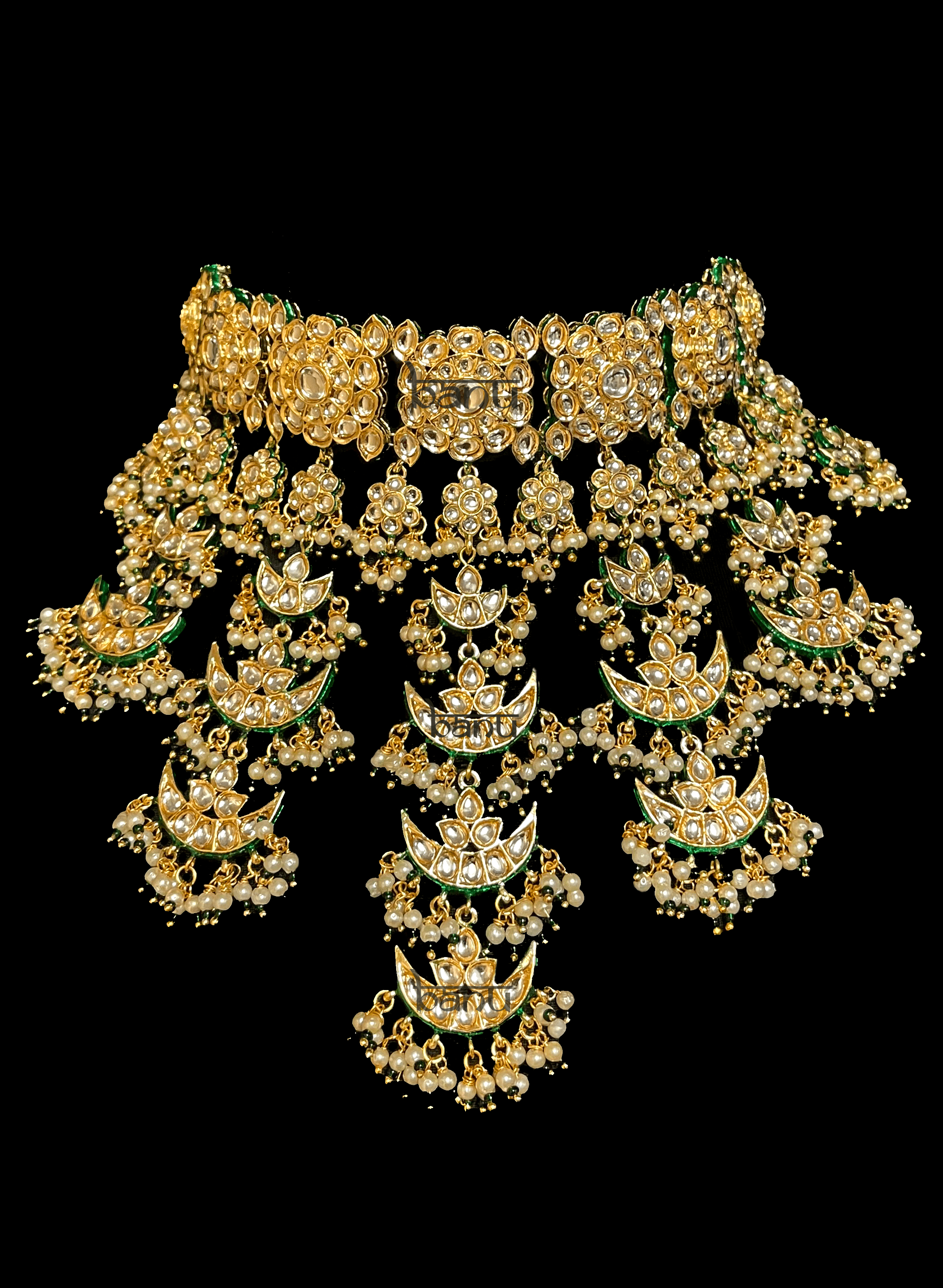  Long Necklace, Earrings of Kundan for Indian Brides