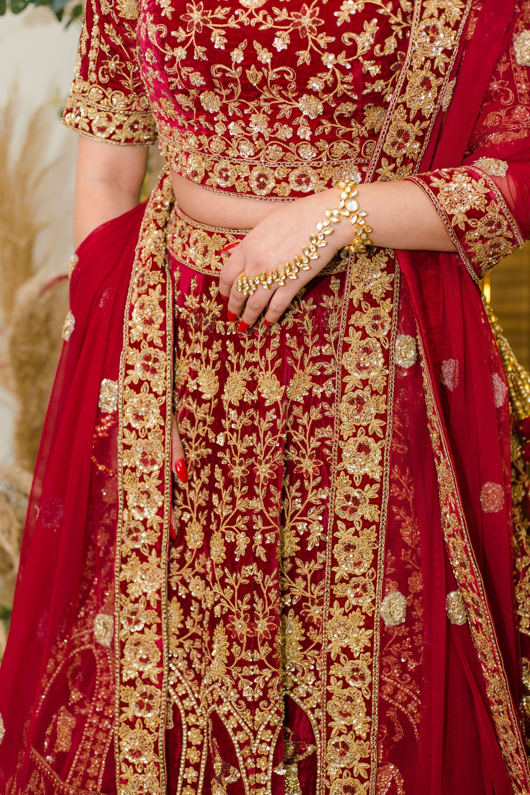 Designer Red Bridal Lehenga Embroidery Work Red Velvet Lehenga Choli Indian  Pakistan Wedding Bridal Women Lehenga Ghagra Choli Chaniya Choli - Etsy  Singapore