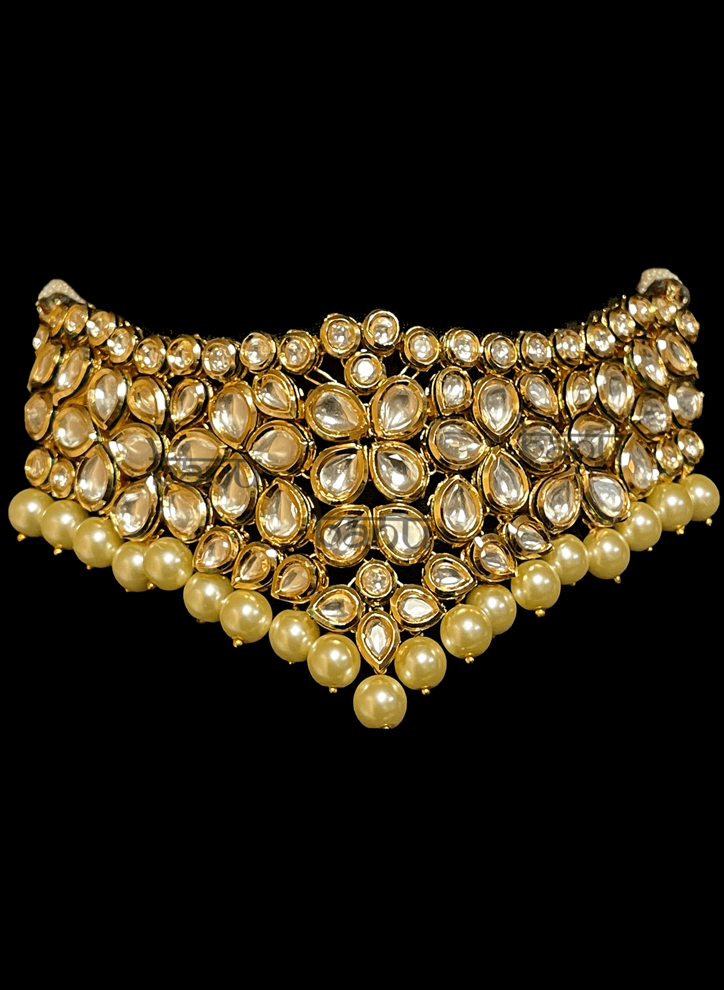 Load image into Gallery viewer, Hitta - Modern Indian Bridal Choker w/ Pearl Drops for Desi Modern Brides 
