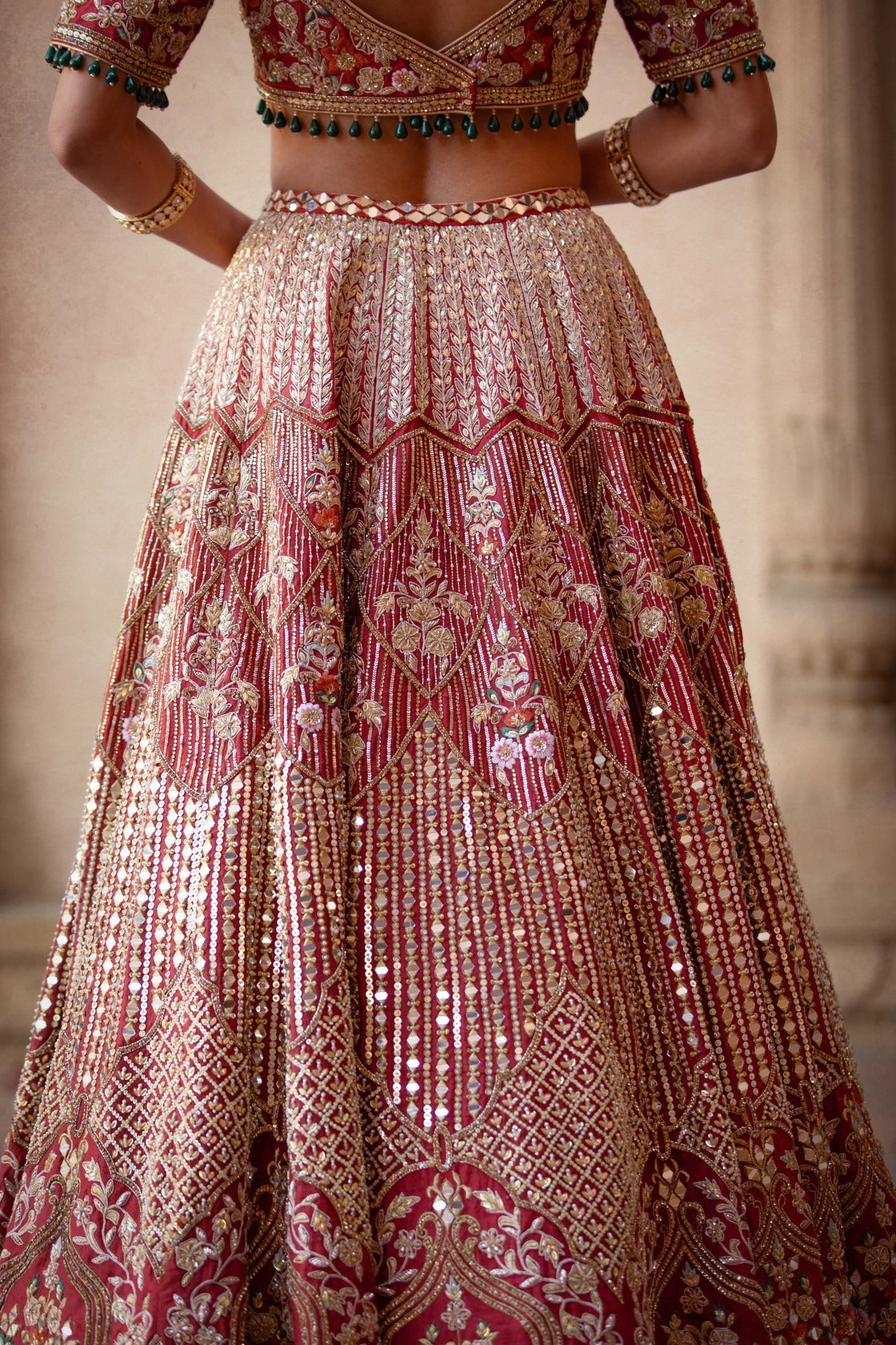 Load image into Gallery viewer, indian bridal lehenga
