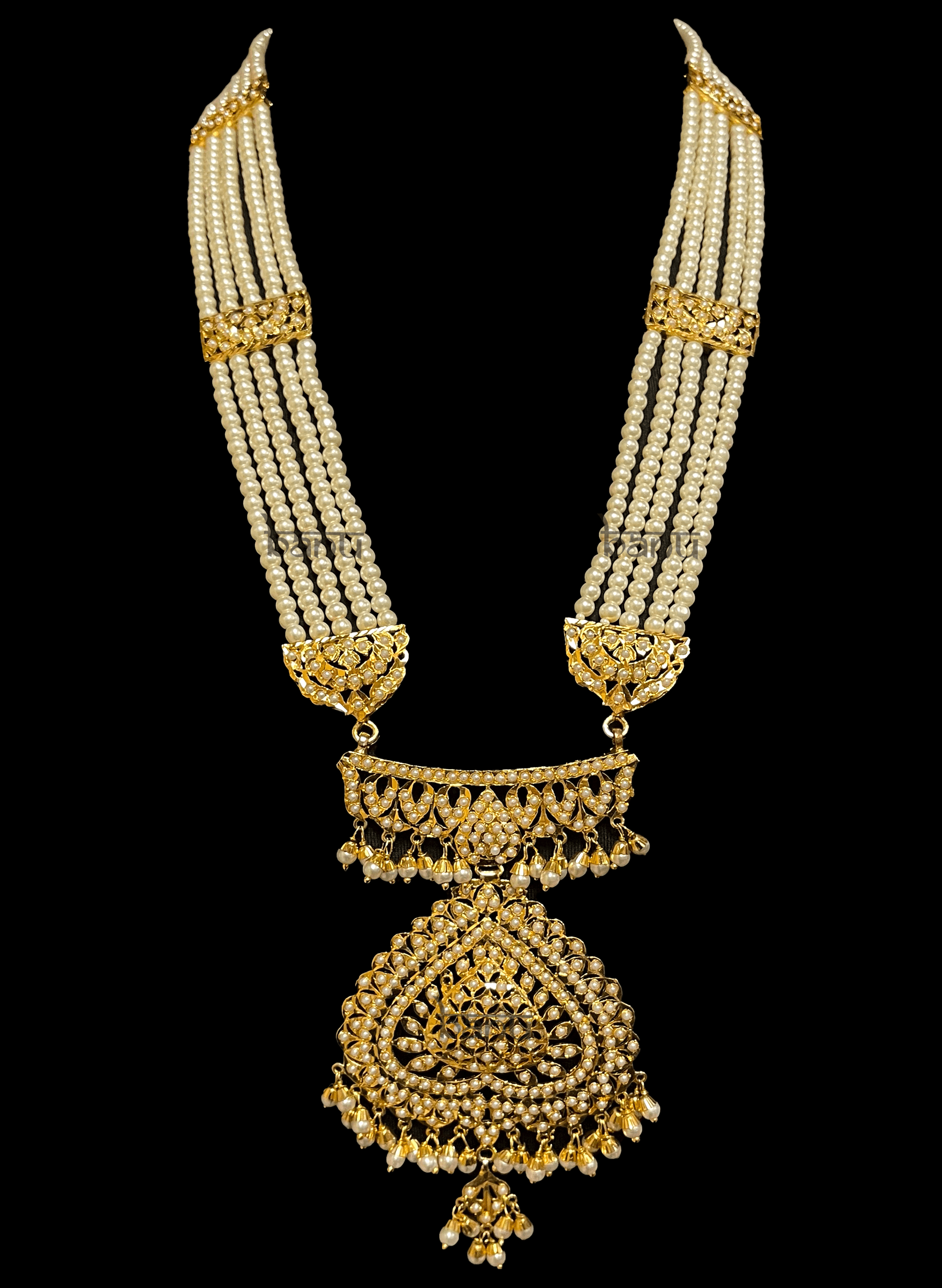  Long Jadau pearl necklace & pendant