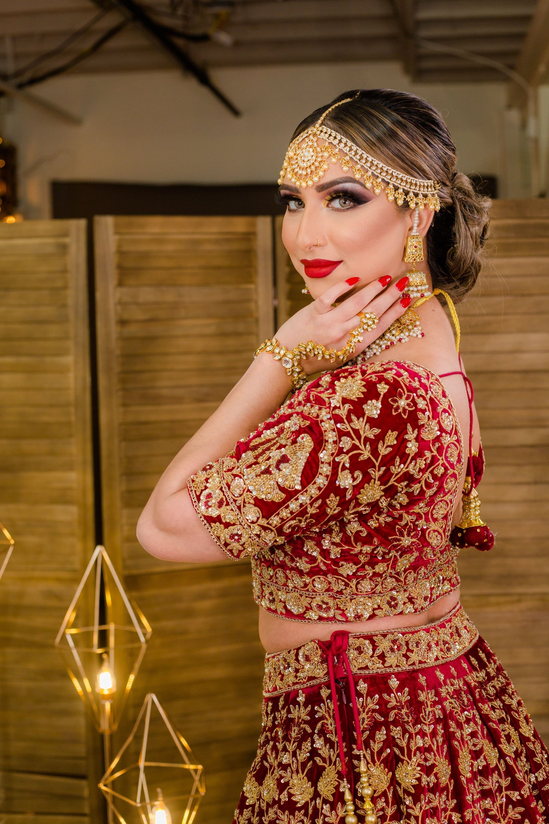 Maroon Royal Pure Handwork Velvet Bridal Lehenga SFARY11002 – Siya Fashions