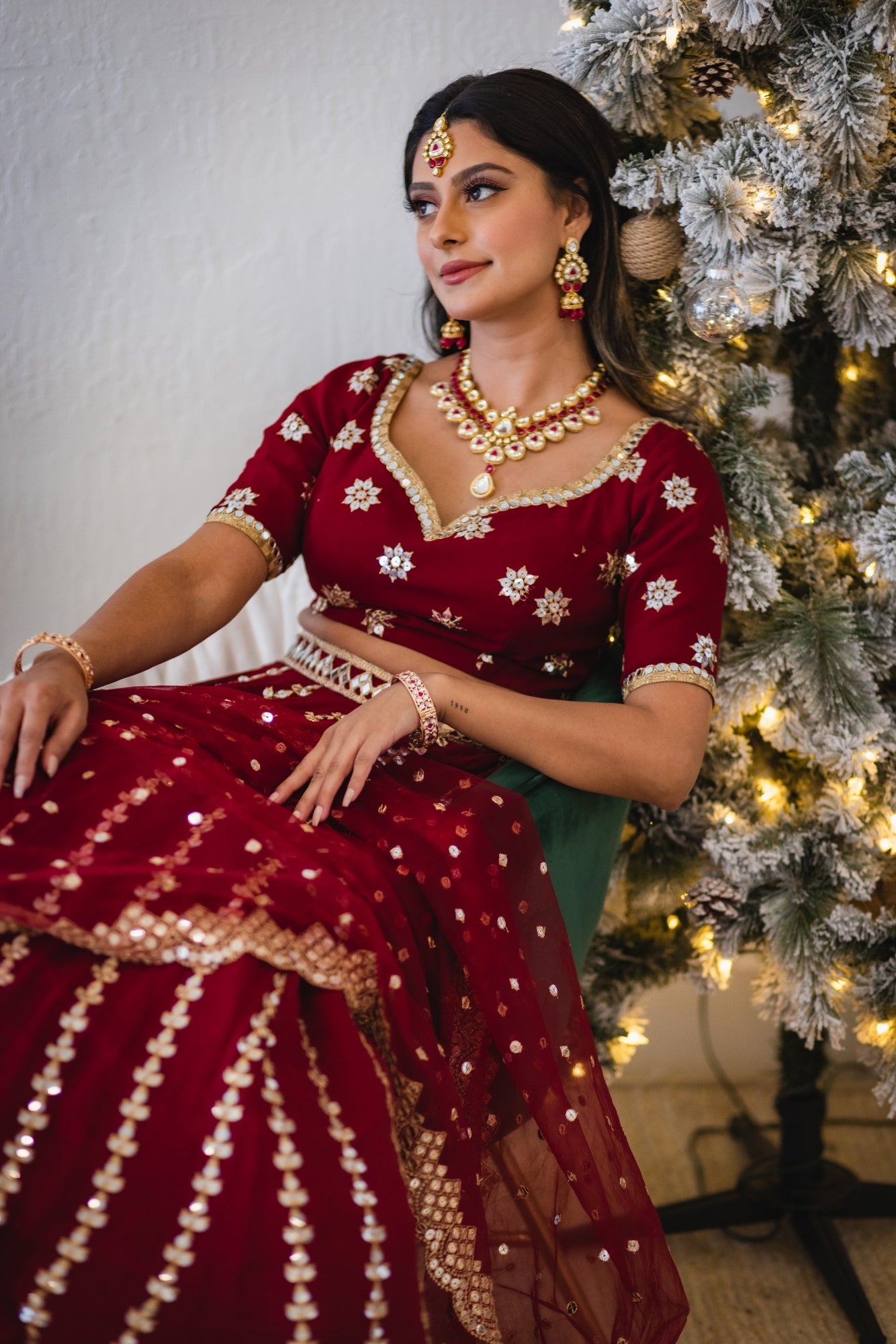 Saachi Bindra in our Kaffir Lehenga – Maiti Shahani