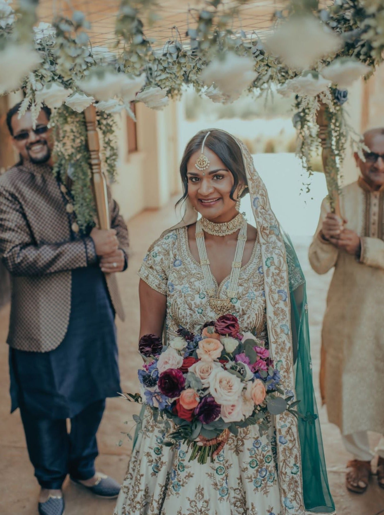 Indian Bridal Wear Alba Ivory Lehenga – B Anu Designs