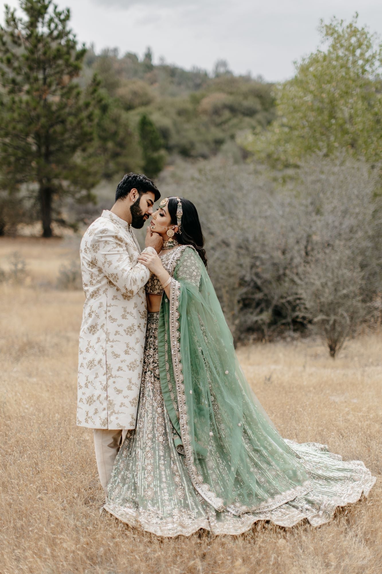 Mint green wedding on sale lehenga