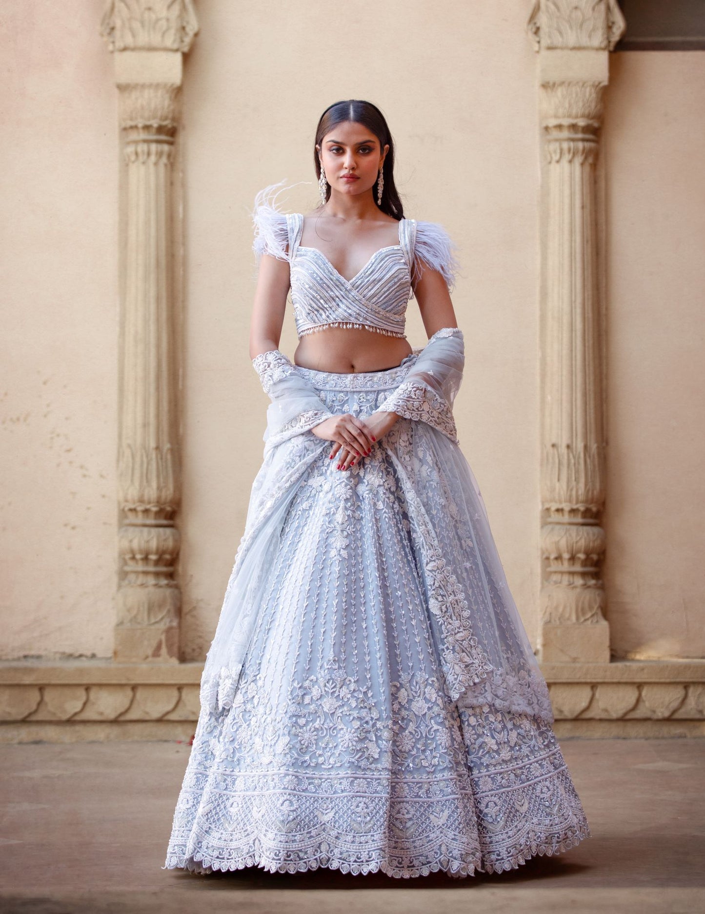 Load image into Gallery viewer, blue lehenga
