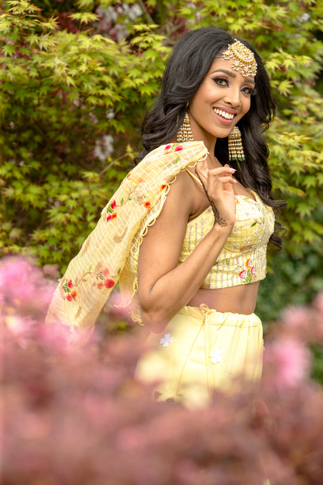 Simone Palazzo Set - With Crop Top and Jacket - bAnuDesigns