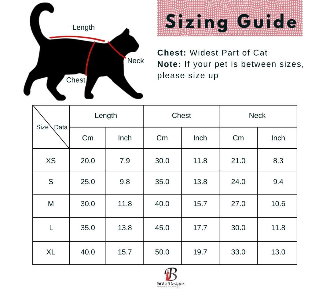 Cat size outlet chart