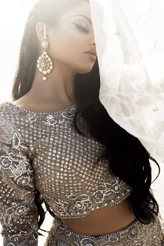 Silver Bridal Lehenga