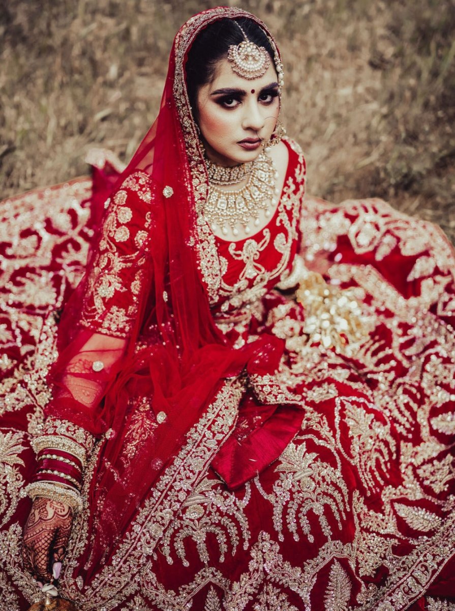 white christmas dresses Dulhan Bridal Dress In Beutifull Maronish Red Color Model# B 1790 main image 1