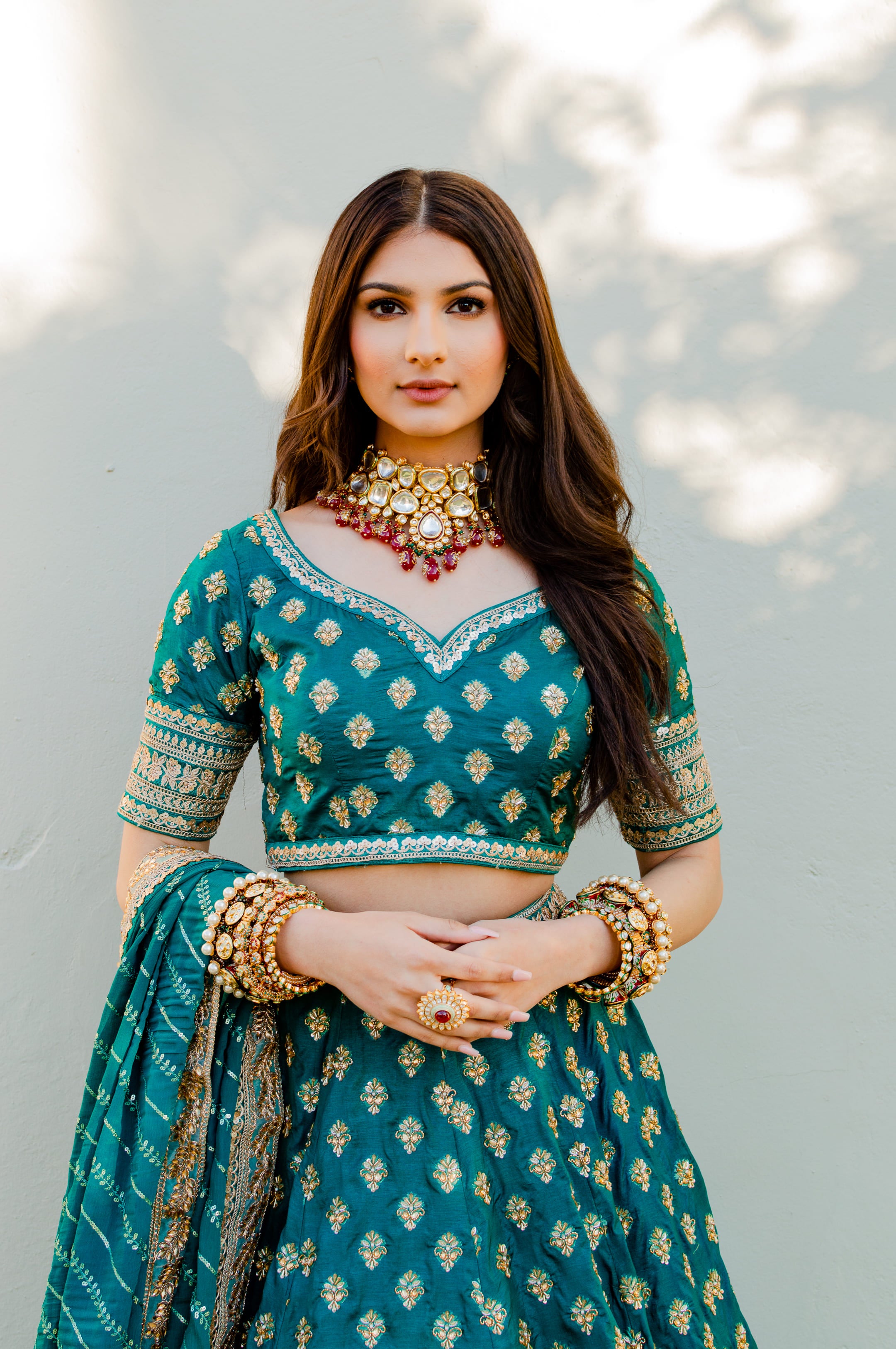 Teal Green Indian bridalwear for women in USA