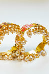 Colorful pearl barathi bangles for brides
