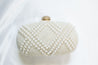 White pearly clutch - ladies evening bag for weddings