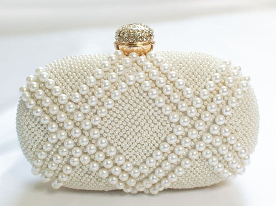 Pearl clutch bag - women's night purse 