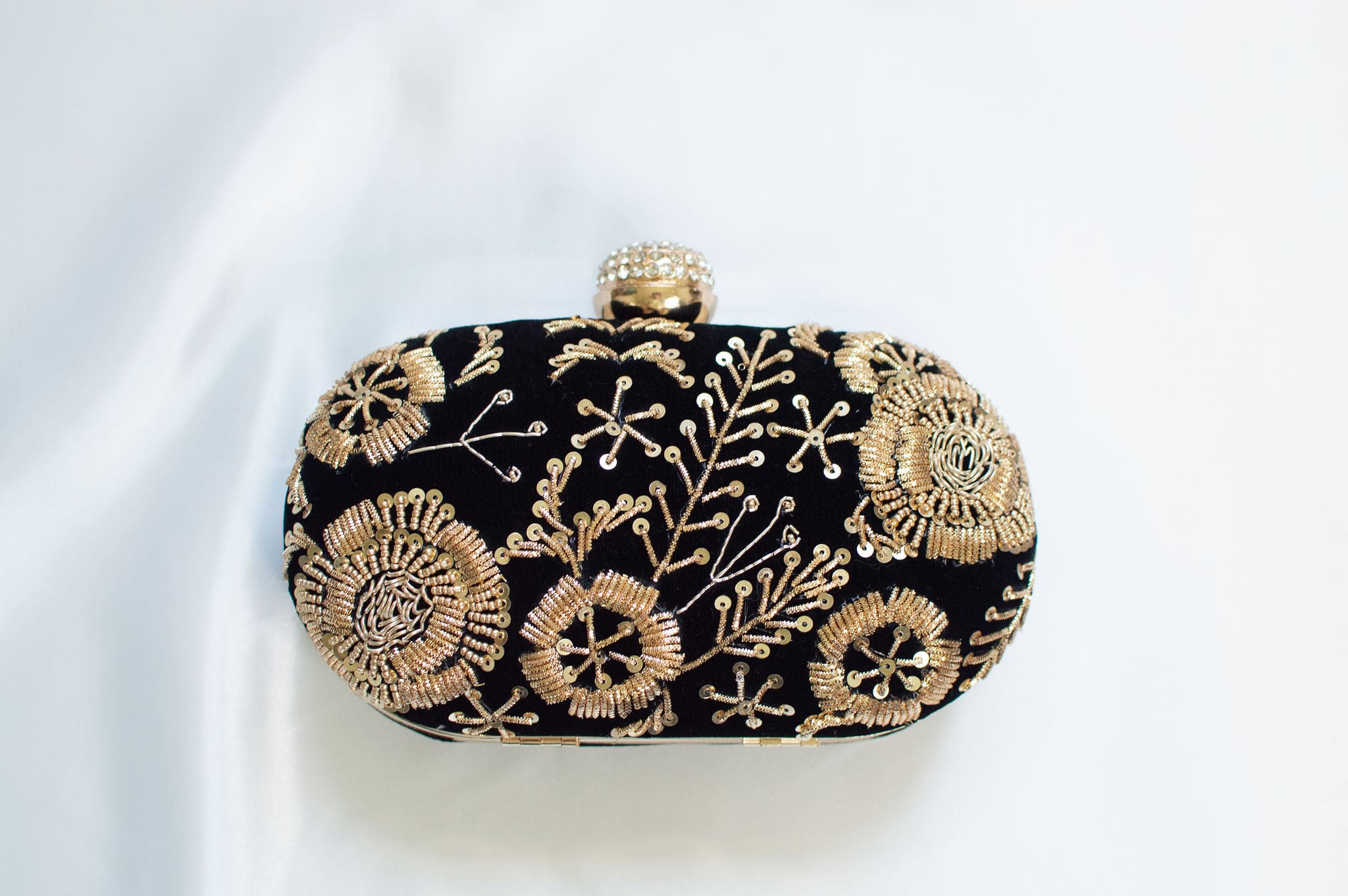 Black Clutch designer - ladies zardozi purse