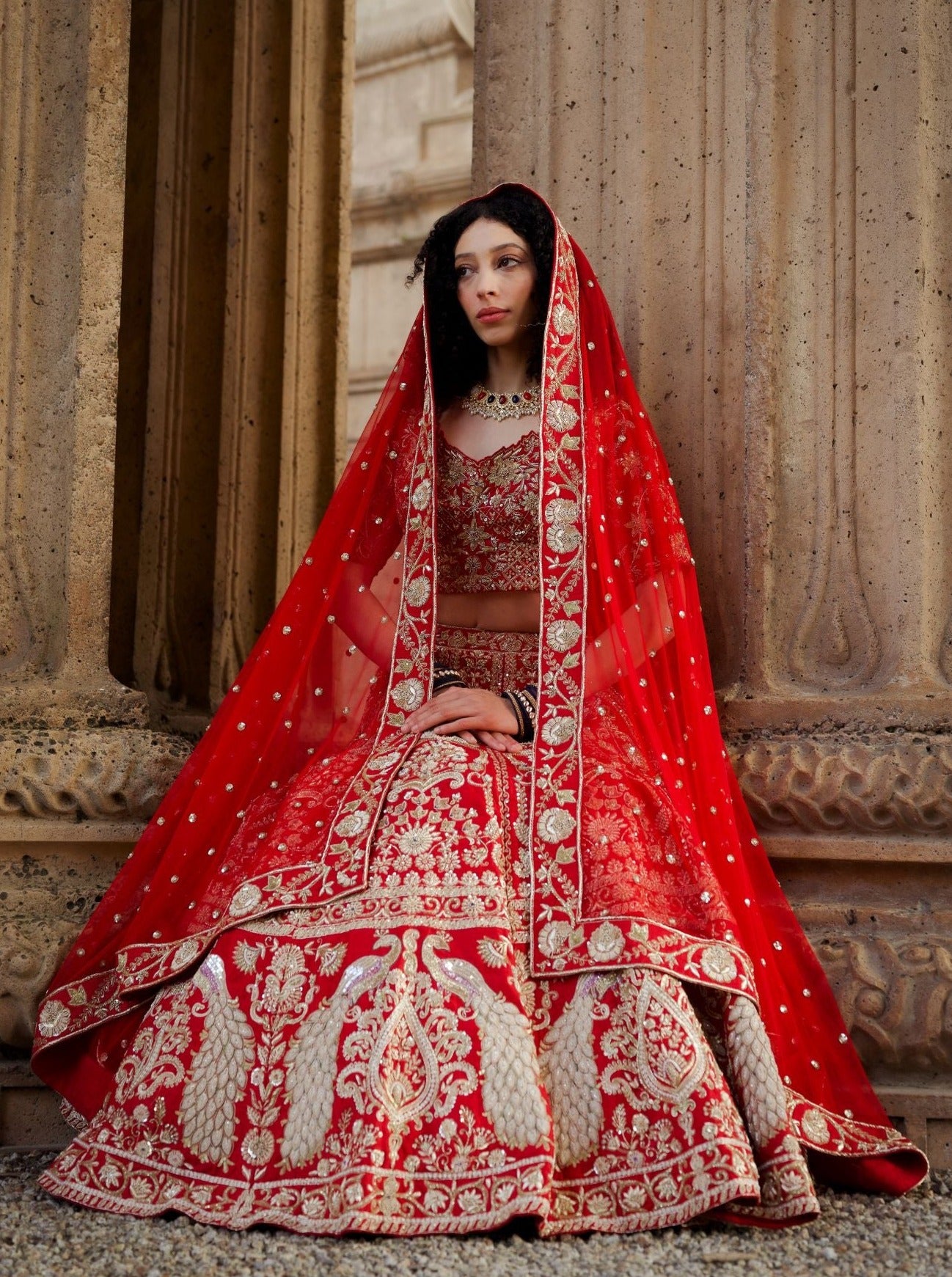 Buy Red Lehenga Choli Online For Wedding at Ethnic Plus