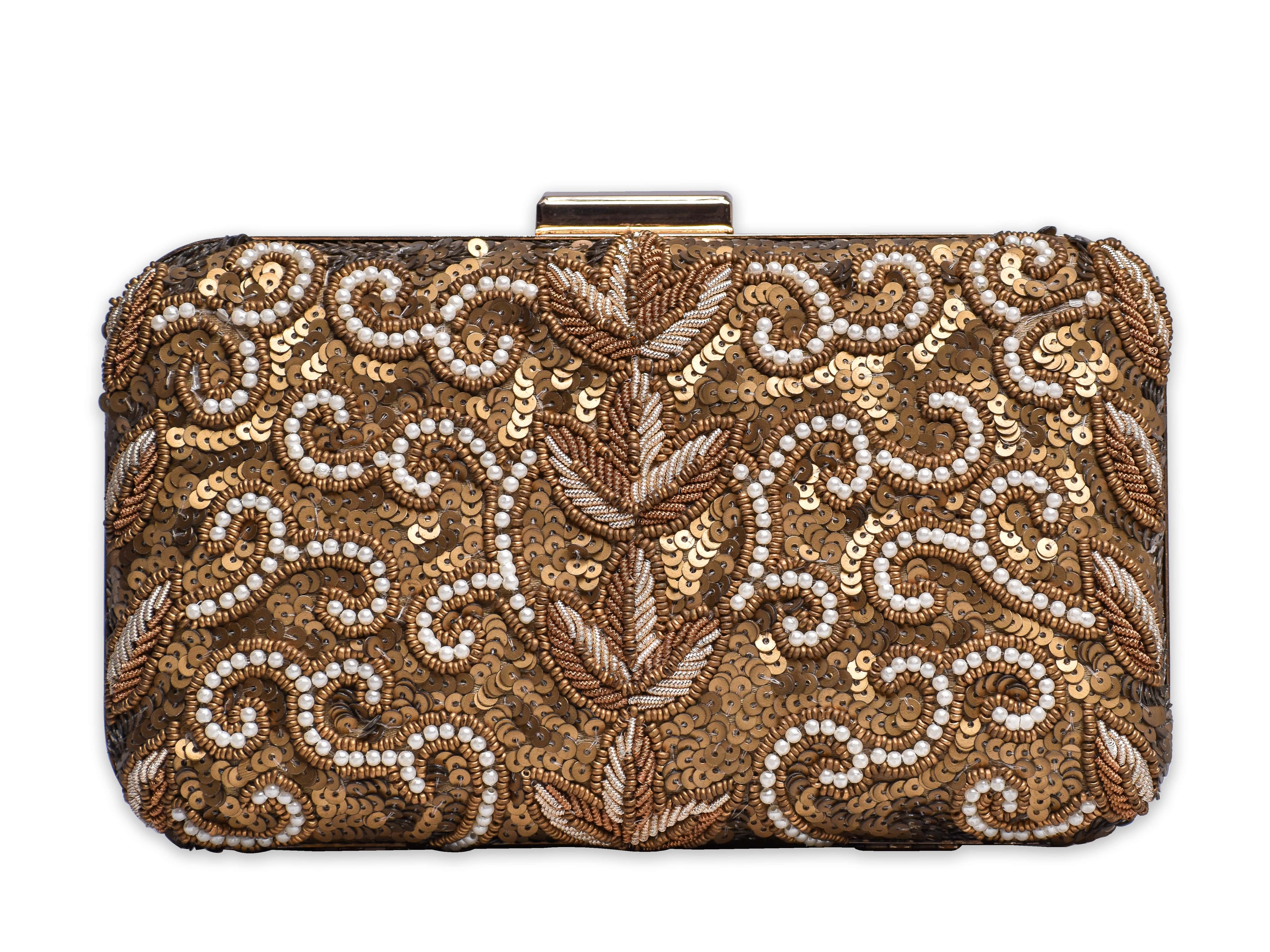 Vintage Gold Mesh Evening Bag Clutch Purse Jewel Clasp | Shop THRILLING