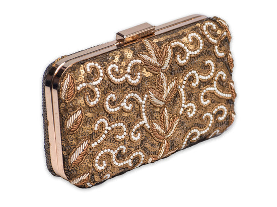 Gold Sequin Clutch